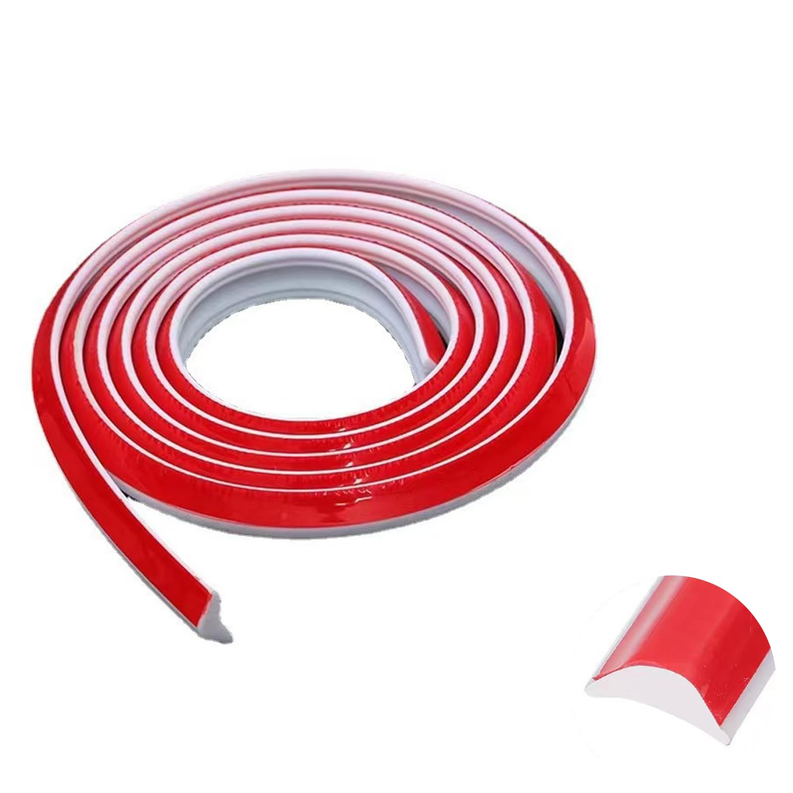 YQBFTC 5M TPE Quadrant Trim,12x9mm Skirting Board Trim,Flexible Moulding Wall Corner Trim Self Adhesive,Caulk Strip Beading for Laminate Flooring,Coving for Ceilings Caulk Strip for Kitchen Shower