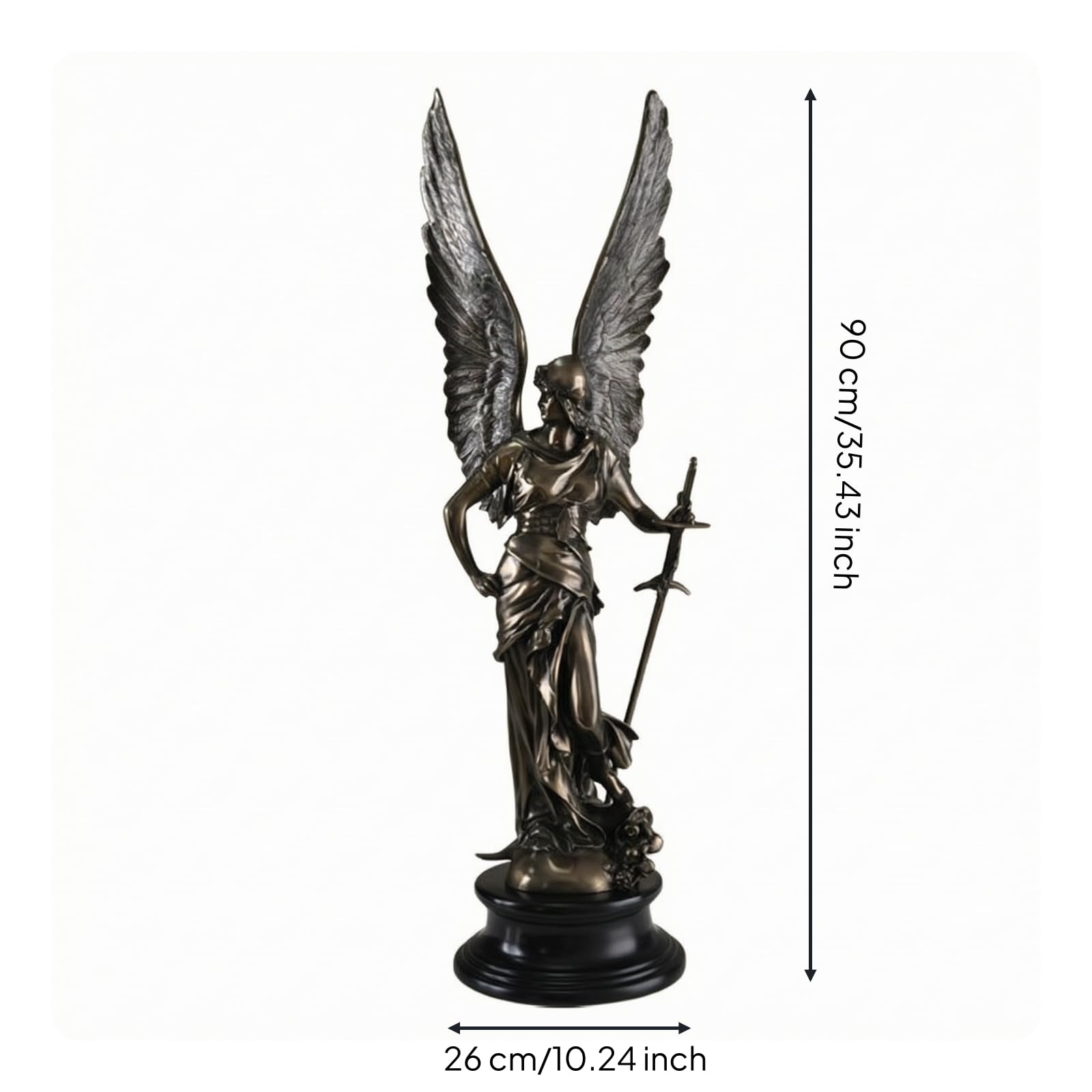 Statua Alato Elegante Decorazione