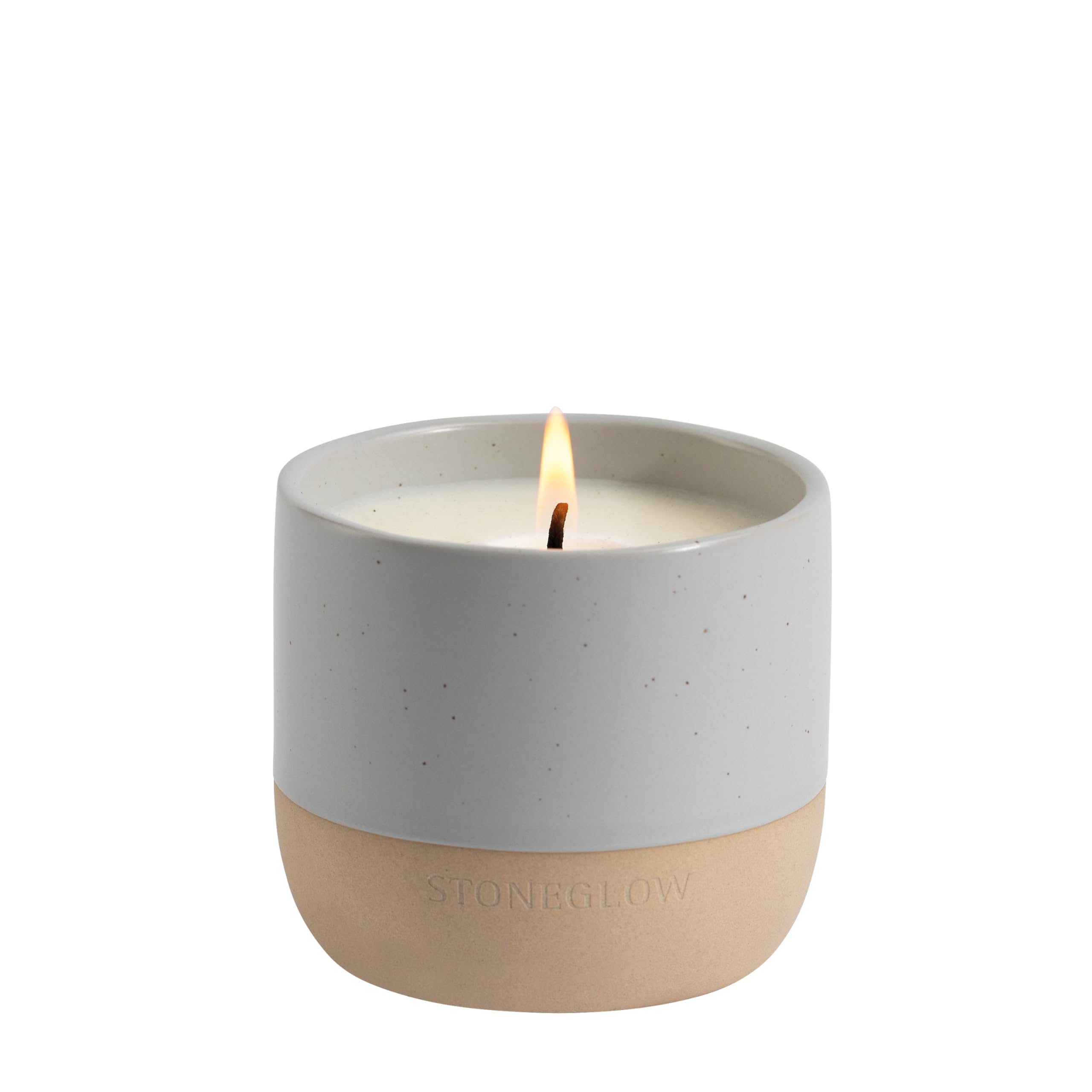 Stoneglow Grey Elements - Air - Wild Mint & Bergamot - Scented Soy Wax Ceramic Candle Tumbler (68X75mm)