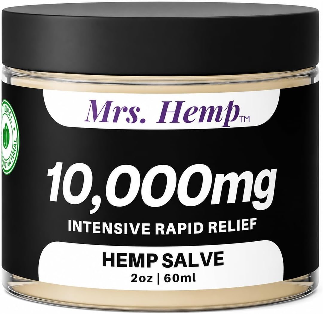 10,000 MG Hemp Salve – Extra Strength Topical Skin Salve, Smooth Non-Greasy Feel, Fast-Absorbing Daily Use, 2 oz
