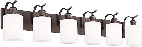 Miniatura 31 de Lámpara de tocador de baño con 4 luces, aplique de pared de níquel cepillado, lámpara de baño moderna con vidrio transparente, VL01BN-4 Níquel