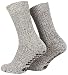 Produktbild Piarini 2 Paar Stoppersocken Frotteesohle ABS Socken Damen Anti Rutschsocken Noppen Schafwolle Wintersocken grau 35-38
