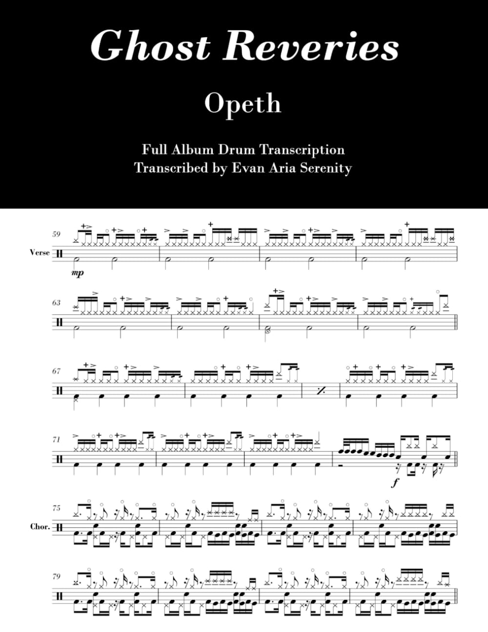 Opeth - Ghost Reveries: Full Album Drum Transcription (JDS Drum Transcription Books)
