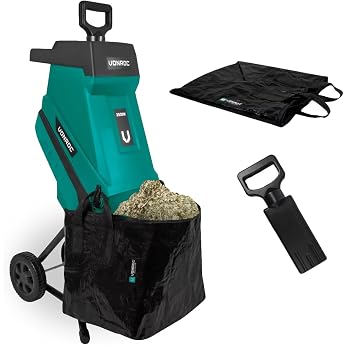 VONROC Garden Shredder Electric 2500 W - Knife Shredder for Branches up to
