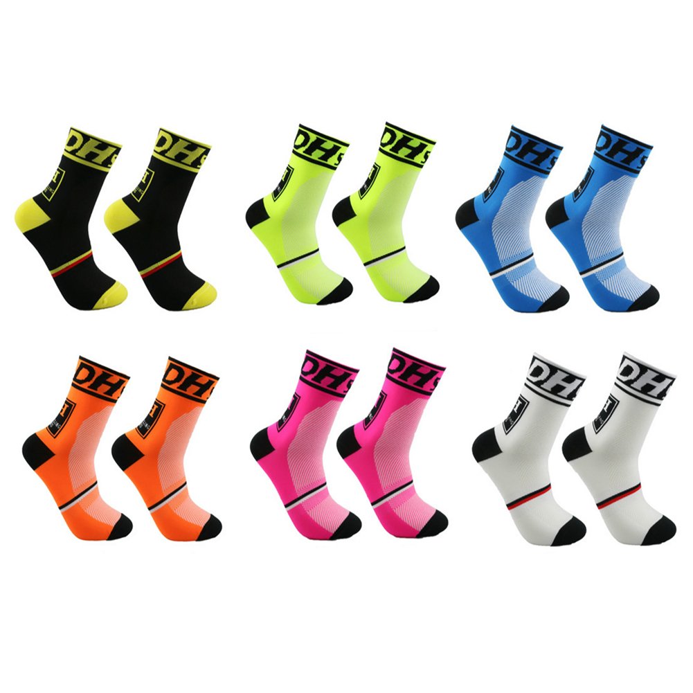 HemeraPhit Compression Training Socks Outdoor Cycling Football Running Women Men Sports Socks (6 Pairs Assorted)