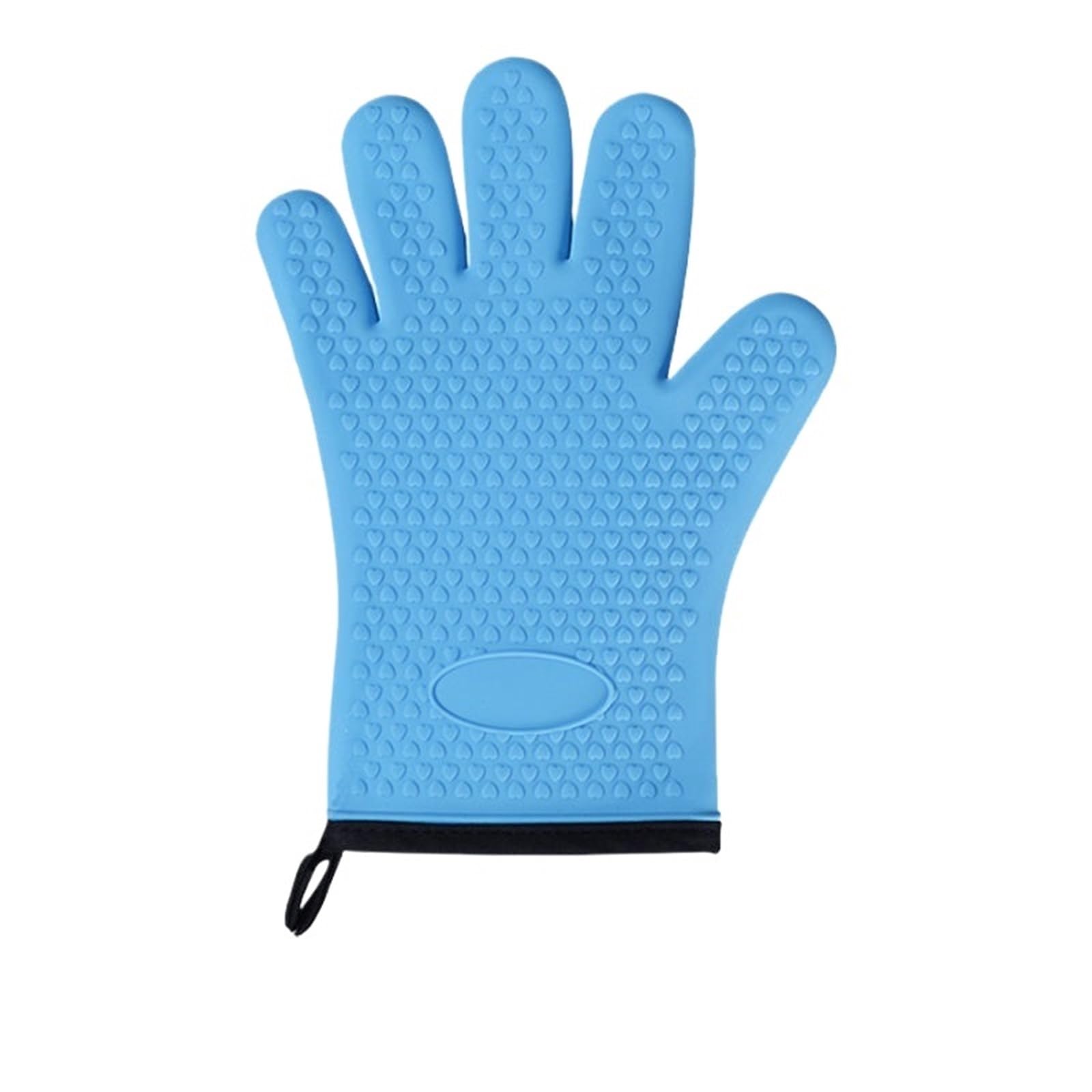 Oven Gloves 1PC Silicone Oven Gloves Microwave Baking Kitchen Anti-scald Anti-slip BBQ Pot Holder Mitt for Your Kitchen(Blue)