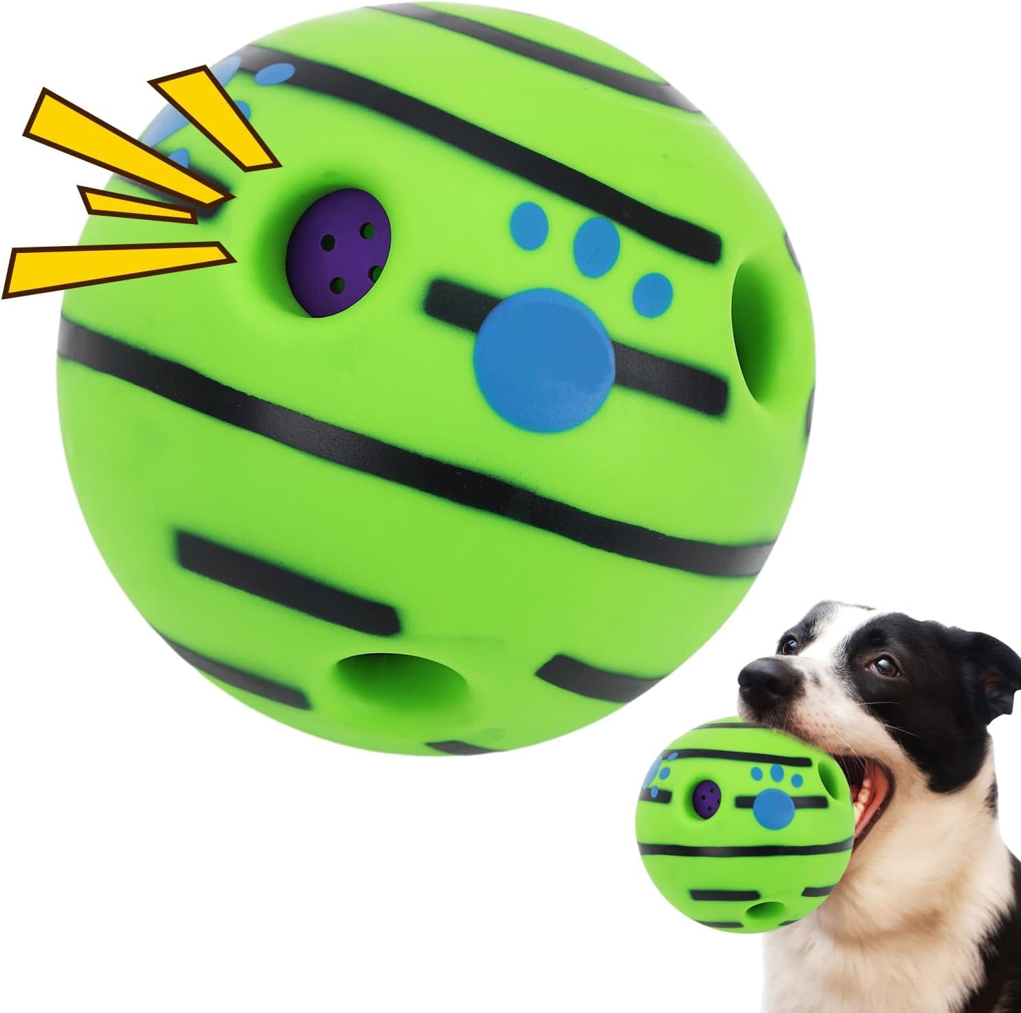 PetVogue 5.5 inches Wobble Giggle Interactive Squeaky Dog Ball, Funny Giggle Sound When Rolled or Shaken, Interactive Toy for Small Medium and Large Dog (B0CFB3LJ4N) Amazon Price History, Amazon Price Tracker