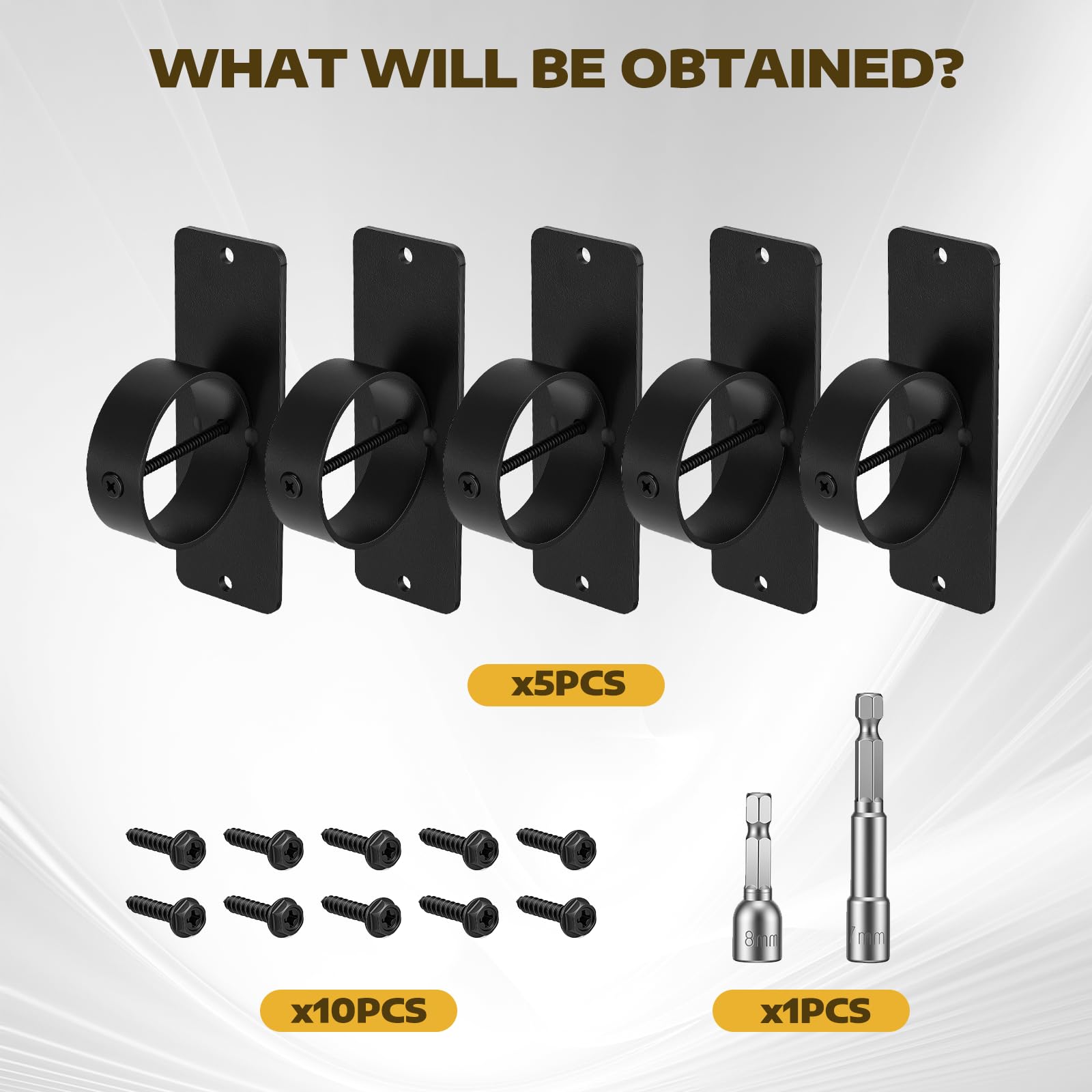Supports De Corde, Kit De Fixation 5 Pièces équerres Anneaux Et Supports Pour Clôtures Escaliers Garde Corps De Terrasse Et Mains Courantes Quincaillerie Murale Pour Une Installation Facile