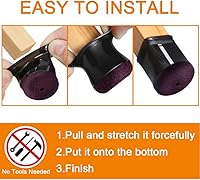 Vista 38 de 24 protectores de suelo para patas de silla para suelos de madera dura, cubiertas de silicona para proteger suelos de baldosas de madera, parte