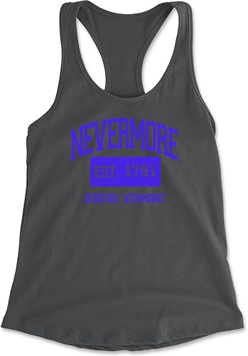 Expression Tees Camiseta sin mangas Nevermore Academy Wednesday Racerback para mujer