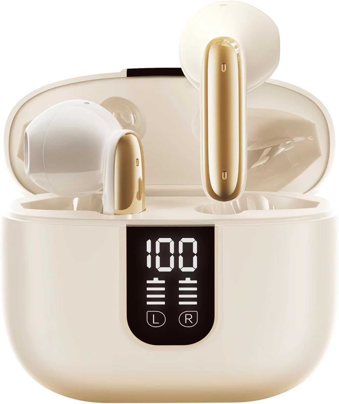 EXZHIG Wireless Earbuds Beige