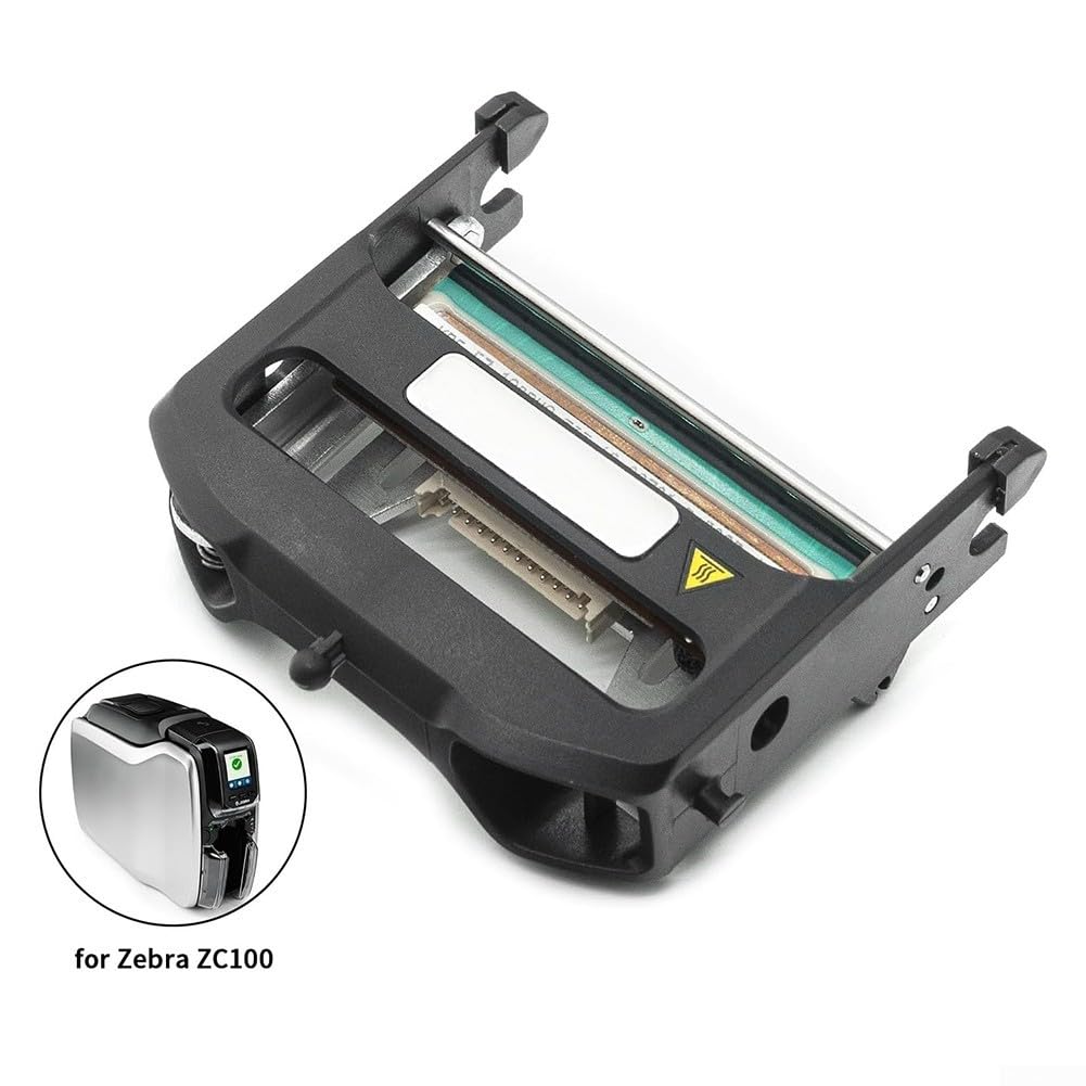 Thermo-Druckkopf mit Halterung, 300 dpi, für Zebra ZC100, ZC300, ZC350, PVC-Farbkartendrucker, hochauflösende, langlebige Druckkomponente für Bürogeräte-Wartungen