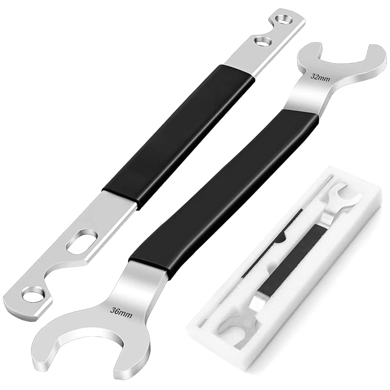 Kit de ferramentas para remoção de embreagem viscosa da ventoinha Richcat, chaves de 32 mm e 36 mm com suporte de polia da bomba d’água, aço inoxidável, preto