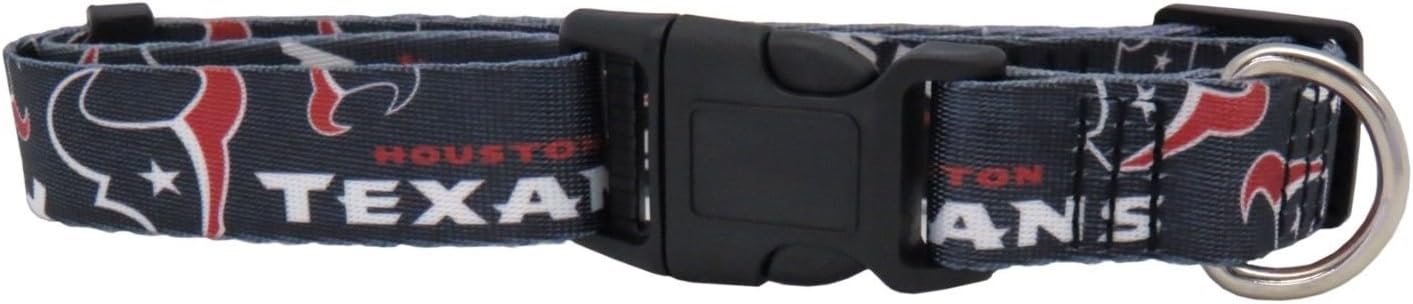 NFL Unisex-Adult Team Pet Collar - Dog Collar - Cat Collar Houston Texans Small Team Color