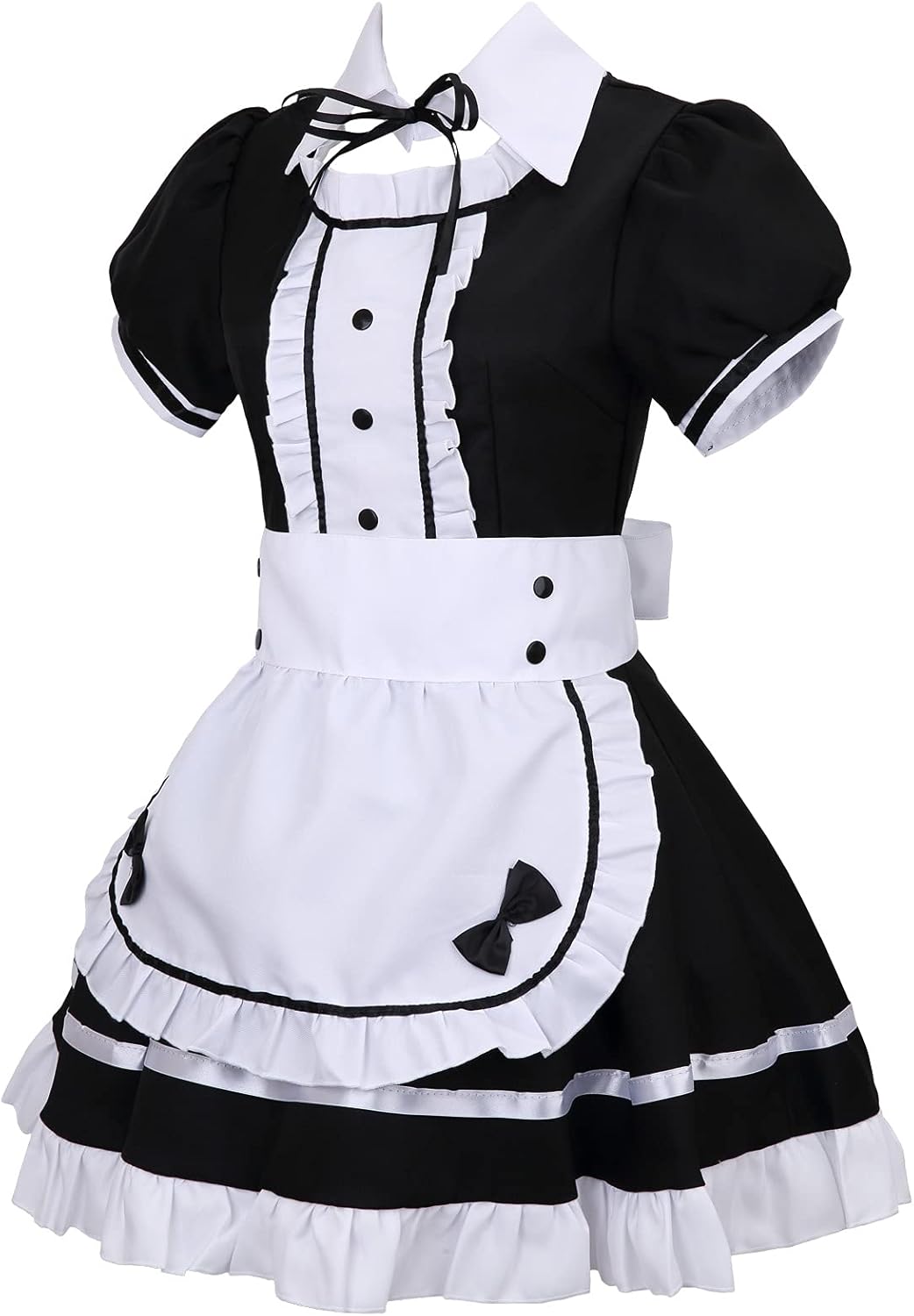 Colorful House Women's Cosplay French Apron Maid Fancy Dress Costume