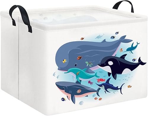 Miniatura 134 de Cesta de almacenamiento rectangular con asas, cesta de almacenamiento plegable, caja de libros, cesta de regalo (calabaza enojada)