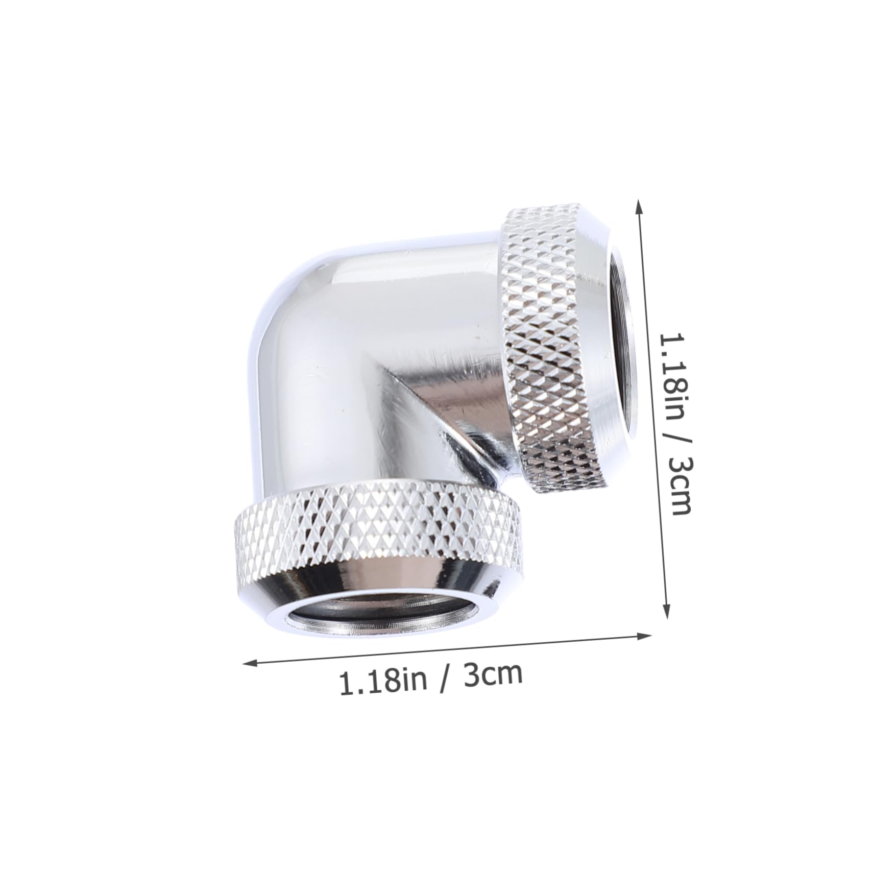 Housoutil 2 Pcs Pc Water Cooling Fittings 14mm Brass 90 Degree Elbow Tube Fitting for Computer Liquid Cooling System