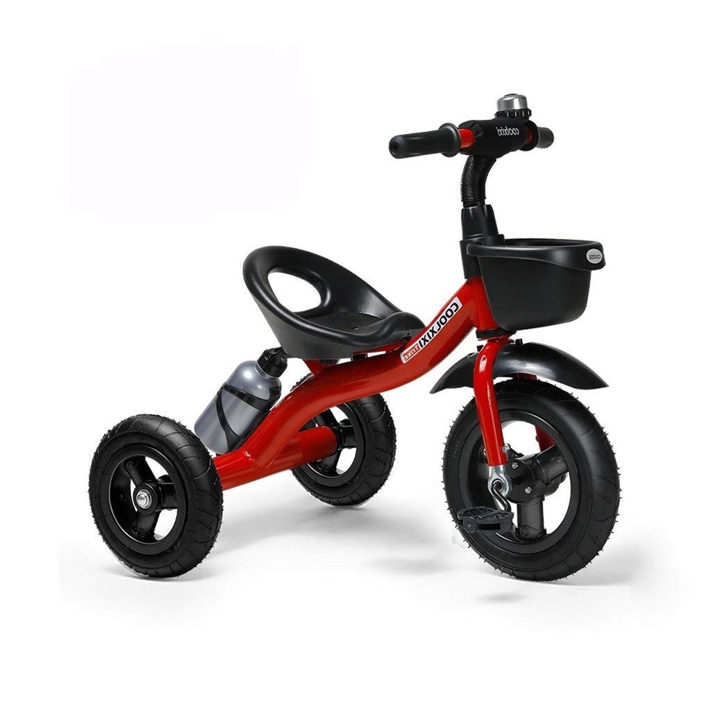 Portable Tricycle 3-in-1 Child Tricycle 1-6 Year Old Child Tricycle 3-wheel Bicycle Child Boy Girl Tricycle Baby Bicycle Tricycle 3 Colors (Color : Red)