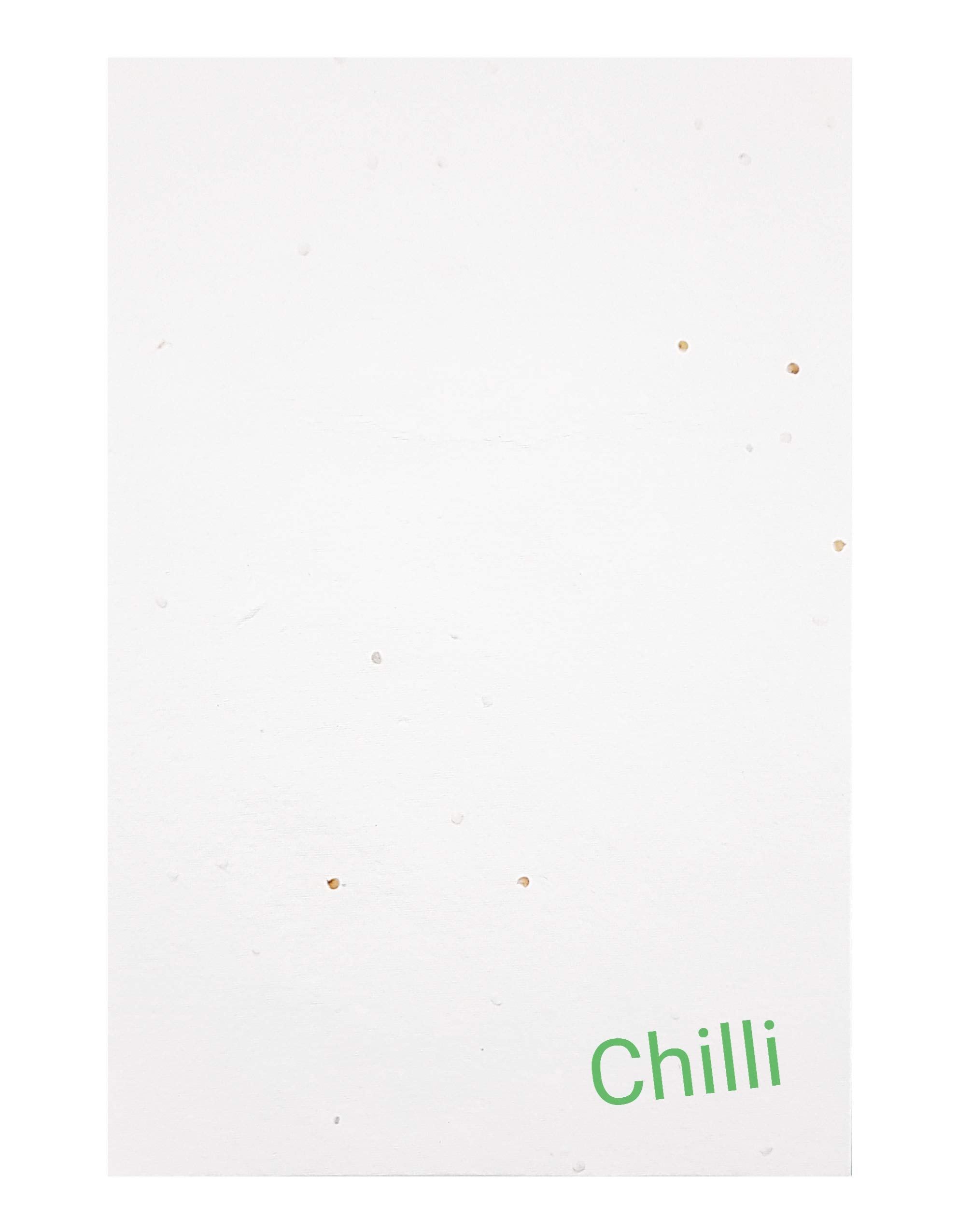 DEVRAAJ Eco Friendly White Plantable Chilli Seed Paper 5x7 size card with Envelope set of (50)