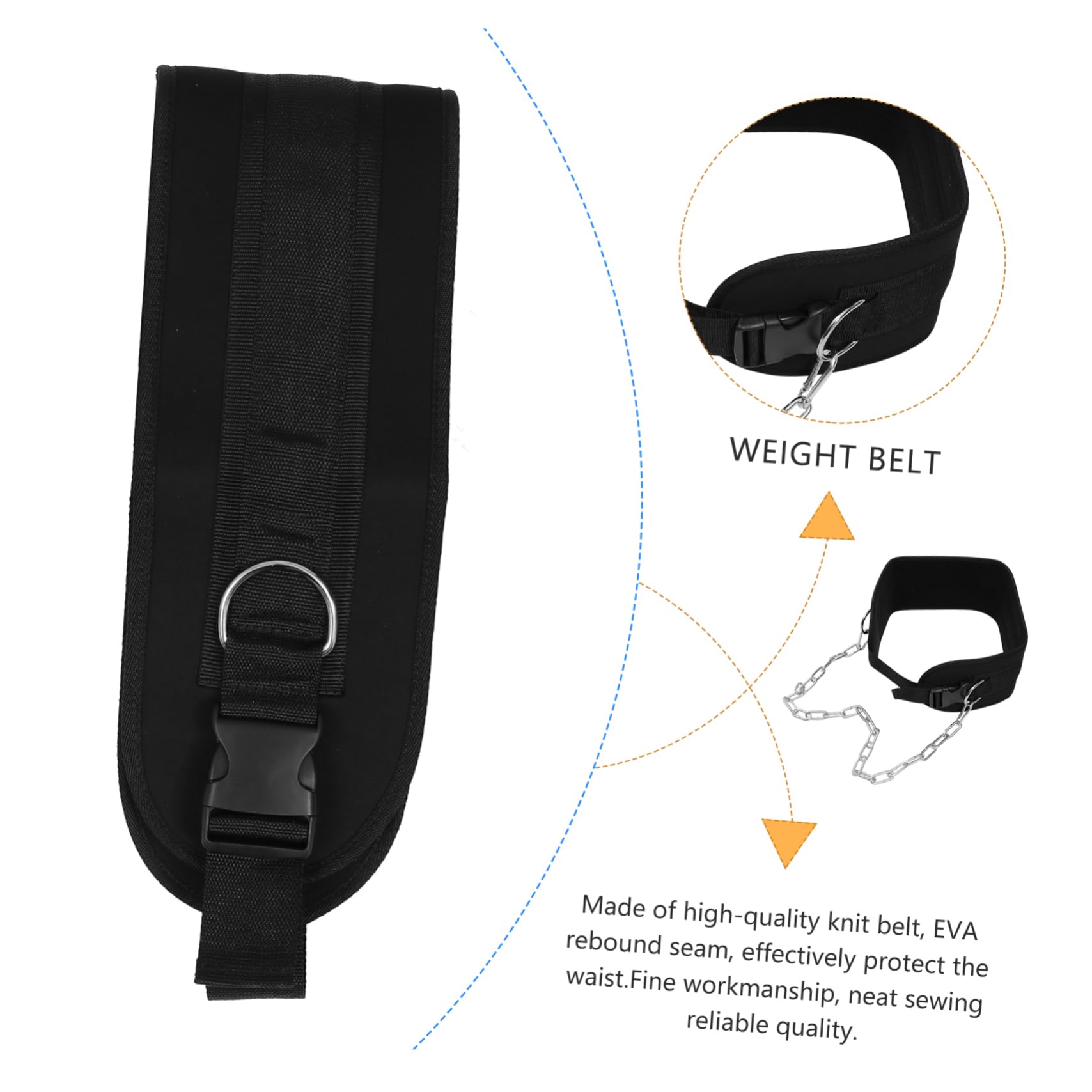 SUPVOX 1pezzi Cintura Per Sollevamento Pesi Con Catena Galvanizzata Attrezzatura Per Allenamento Muscolare Per Dips e Trazioni Protezione Della Vita Accessorio Fitness Per Uomini e Donne