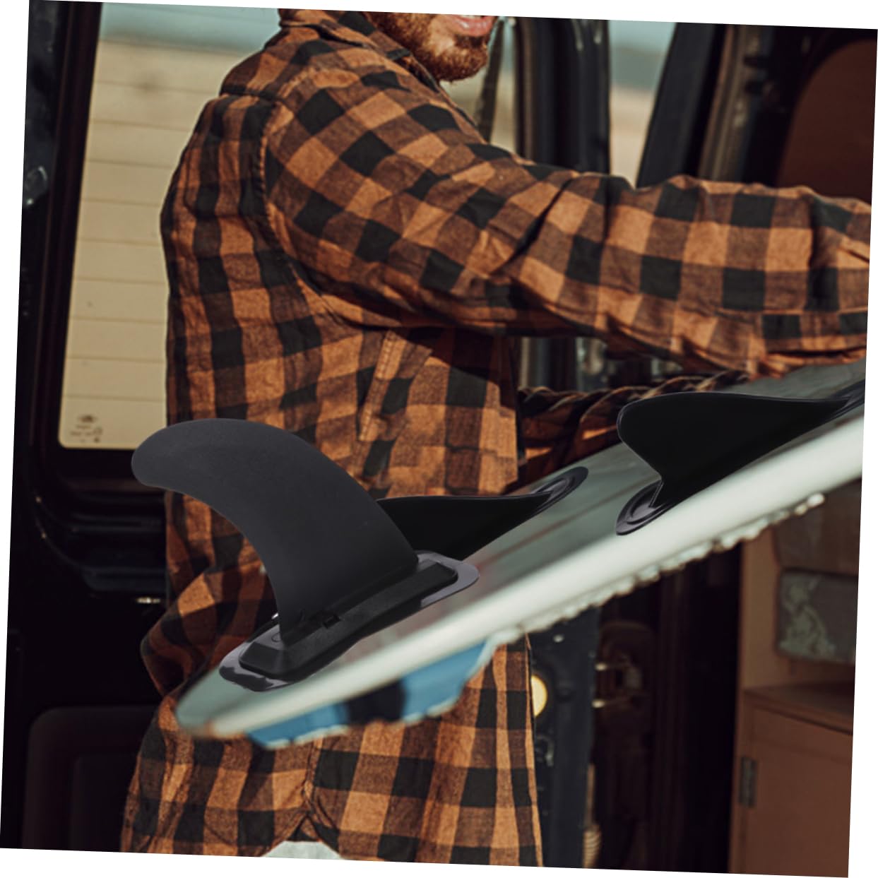 SUPVOX 4pcs Surfboard Tail Fin Durable Water Stabilizer for Inflatable Surfboards Paddle Boards Easy Installation and Detachable Design for Enhanced Stability and Control