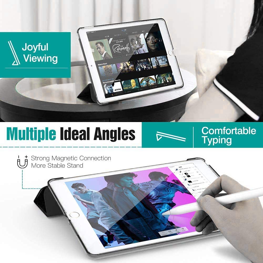 Custodia Sottile Per IPad Air 3 (2019) E IPad Pro 10.5 (2017) – Cover Smart Con Retro Rigido Traslucido E Funzione Sleep/Wake, Nero - 5
