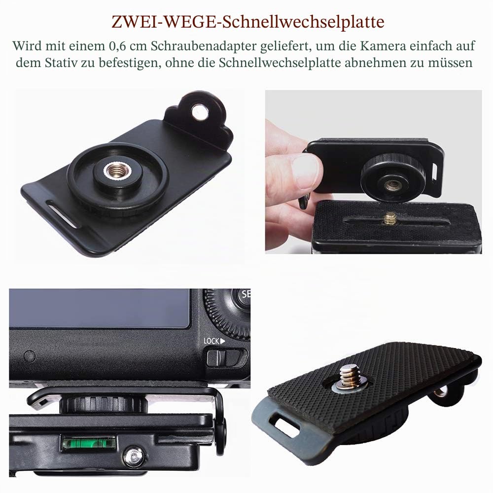 ZTO Ztowoto Kameragurt doppelten Schulter-Trageriemen Harness Quick Release Adjustable Dual-Kamera Haltegurt und Sicherheit Tether für DSLR SLR Kamera (ztowoto-1)