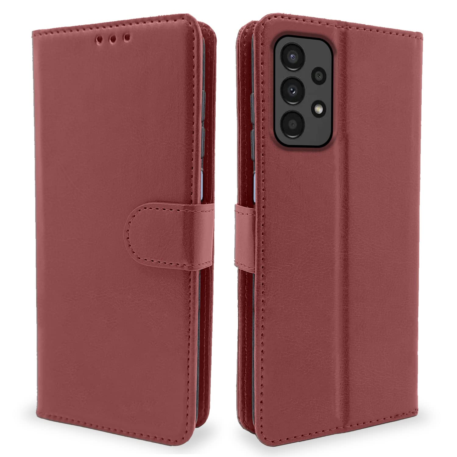 Pikkme Samsung Galaxy A13 4G Flip Cover | PU Leather Finish | 360 Protection | Wallet & Stand | Strong Magnetic Flip Case for Samsung Galaxy A13 4G (Brown) (B09XDNSN8L) Amazon Price History, Amazon Price Tracker