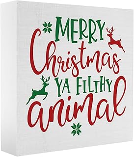 Funny Christmas Vacation Decor Wood Sign Xmas Gifts for Men and Women Funny Christmas Holiday Winter Decorations Wooden Box for Office Desk Table Shelf Home Room 5 x 5 Inches