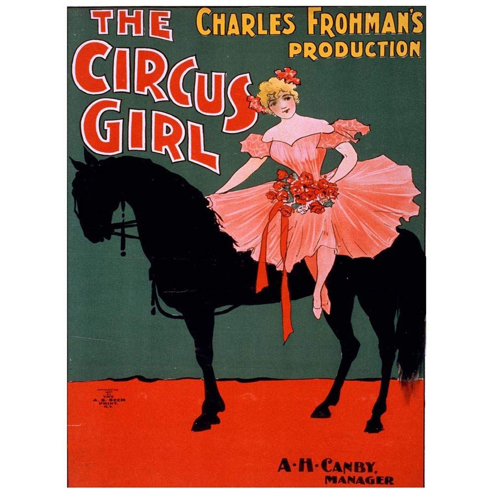 Wee Blue Coo Theatre Vaudeville Circus Girl USA Vintage Advertising Retro Art Print Poster Wall Decor 12X16 Inch