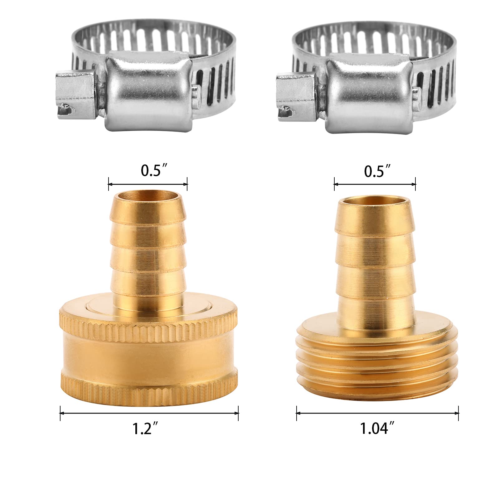 Adattatore Riparazione Tubo Espandibile Confezione 2 Connettori Ottone 388960279127 - Foto 5