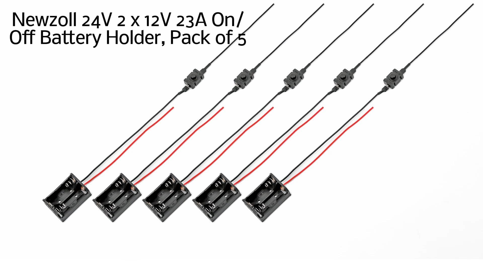 HRSYYL10pcs 23A Battery Holder Plastic Box With On/Off Switch 24V/2x12V