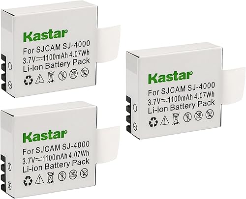 Miniatura 5 de Kastar Paquete de 1 batería de repuesto para SJCAM SJ6000, SJCAM SJ7000, SJCAM SJ8000, SJCAM SJ9000, Pruveeo DV200 cámara de acción deportiva