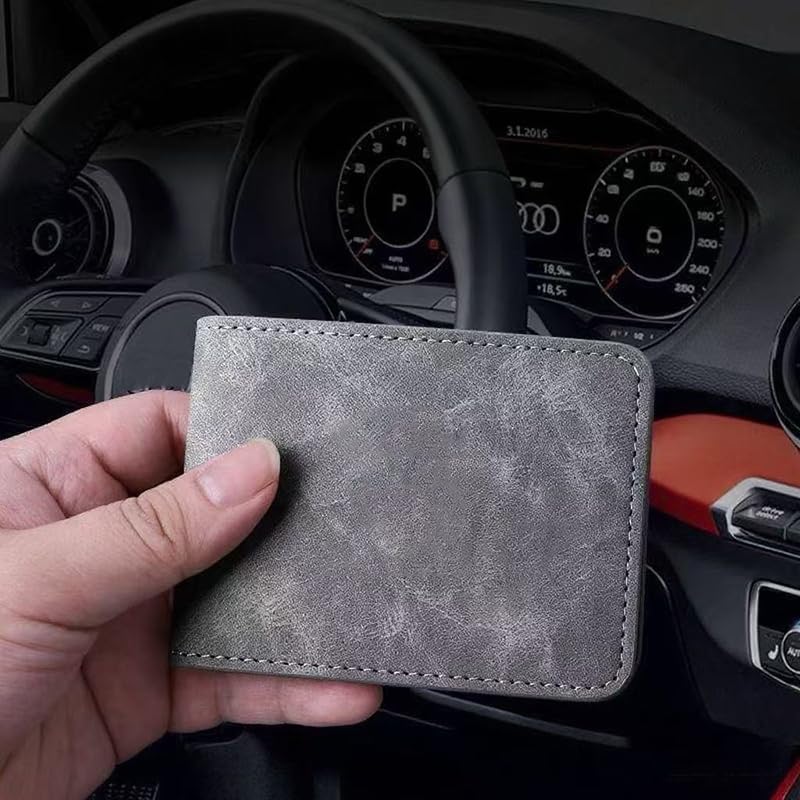 Car Registration and Insurance Holder – PU Leather Document Wallet with ID Window & Card Slots, Glove Box Organizer for Driver’s License, Vehicle Papers, for Mazda Biante 2008-20183