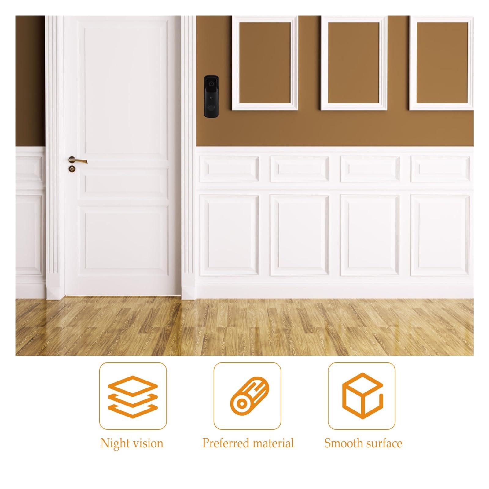 Timbre Inteligente inalámbrico con vídeo y WiFi. Timbre electrónico. Timbre inalámbrico con WiFi. Vista Amplia