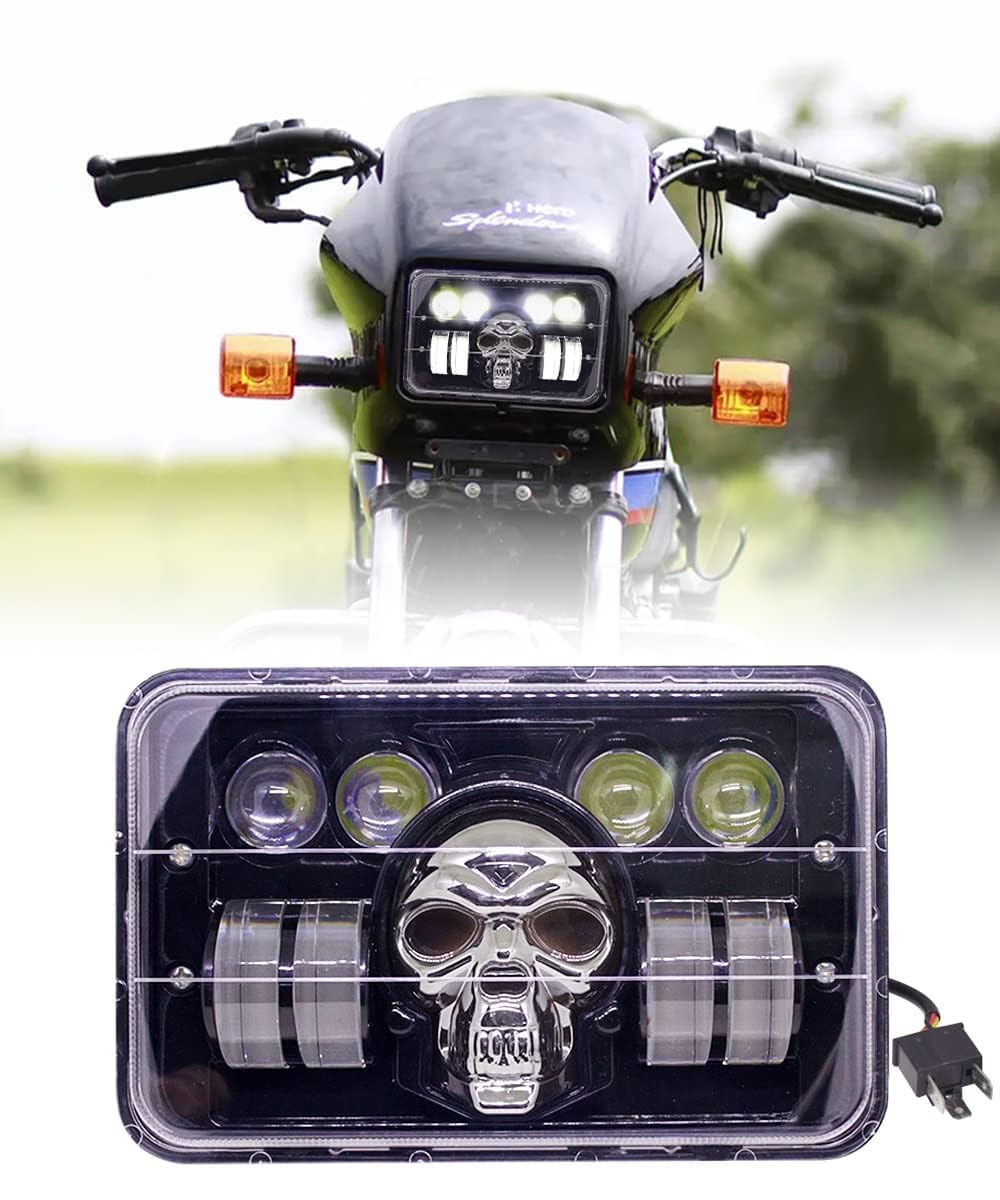VermsBikers LED Headlight for Hero Splendor Skull Headlight Suitable For all Splendor Models-image-12