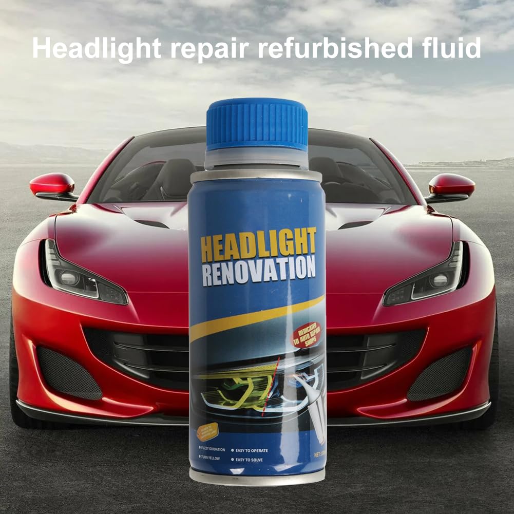 Comioke Kit Renovation Phare Voiture,Renovateur Phare Voiture,Liquide De Restauration Kit De Restauration De Phares pour Auto Et Moto,Auto Headlight Repair and Refurbishment