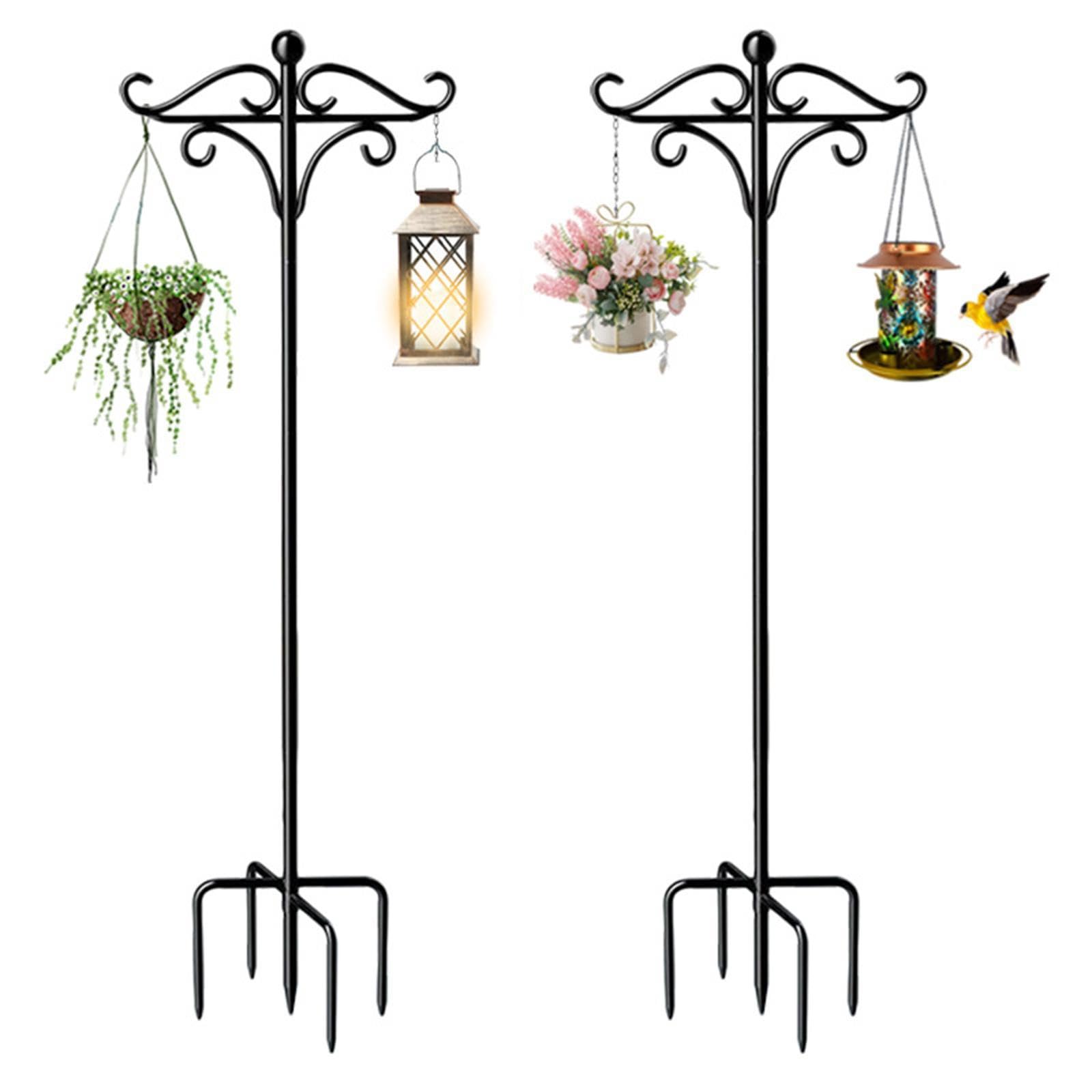 Gancio da Giardino per Piante Sospese, Decorazione, Supporto per Mangiatoia per Uccelli, Supporto per Vasi di Fiori Sospesi, Mangiatoia per Uccelli, L, Altezza 190cm
