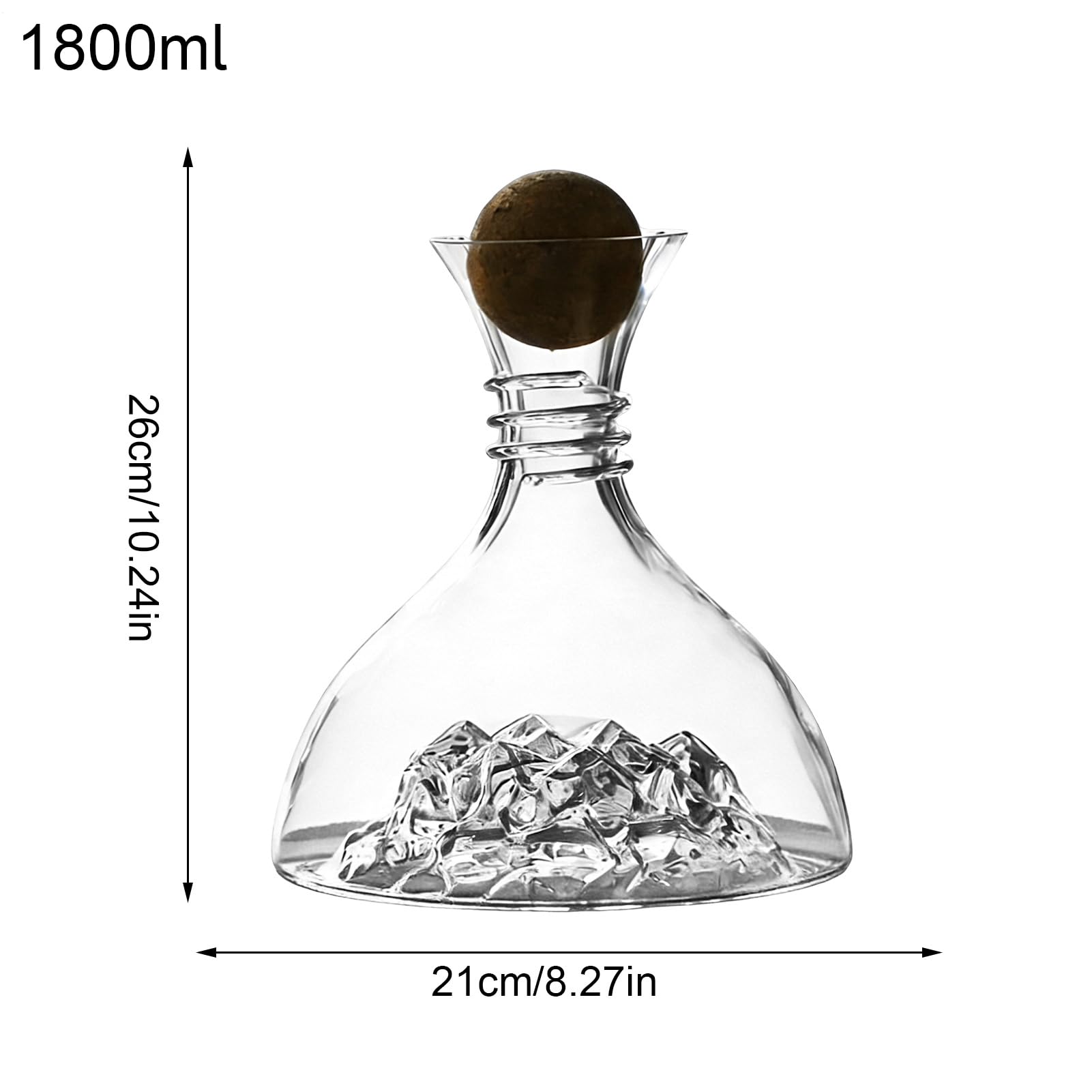 Decantadores para Vino Recipiente para Bebidas de 1800 ml | Decantador Sellado Para Whisky Para Coleccionistas Eventos Bodas Bares Hoteles y Anfitriones
