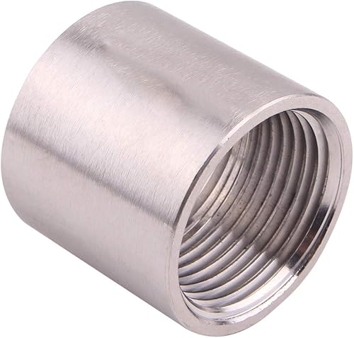 Miniatura 1 de Acoplamiento hexagonal de forja - Adaptador de conector de acero inoxidable 304, hembra NPT de 34 pulgadas (paquete de 2)