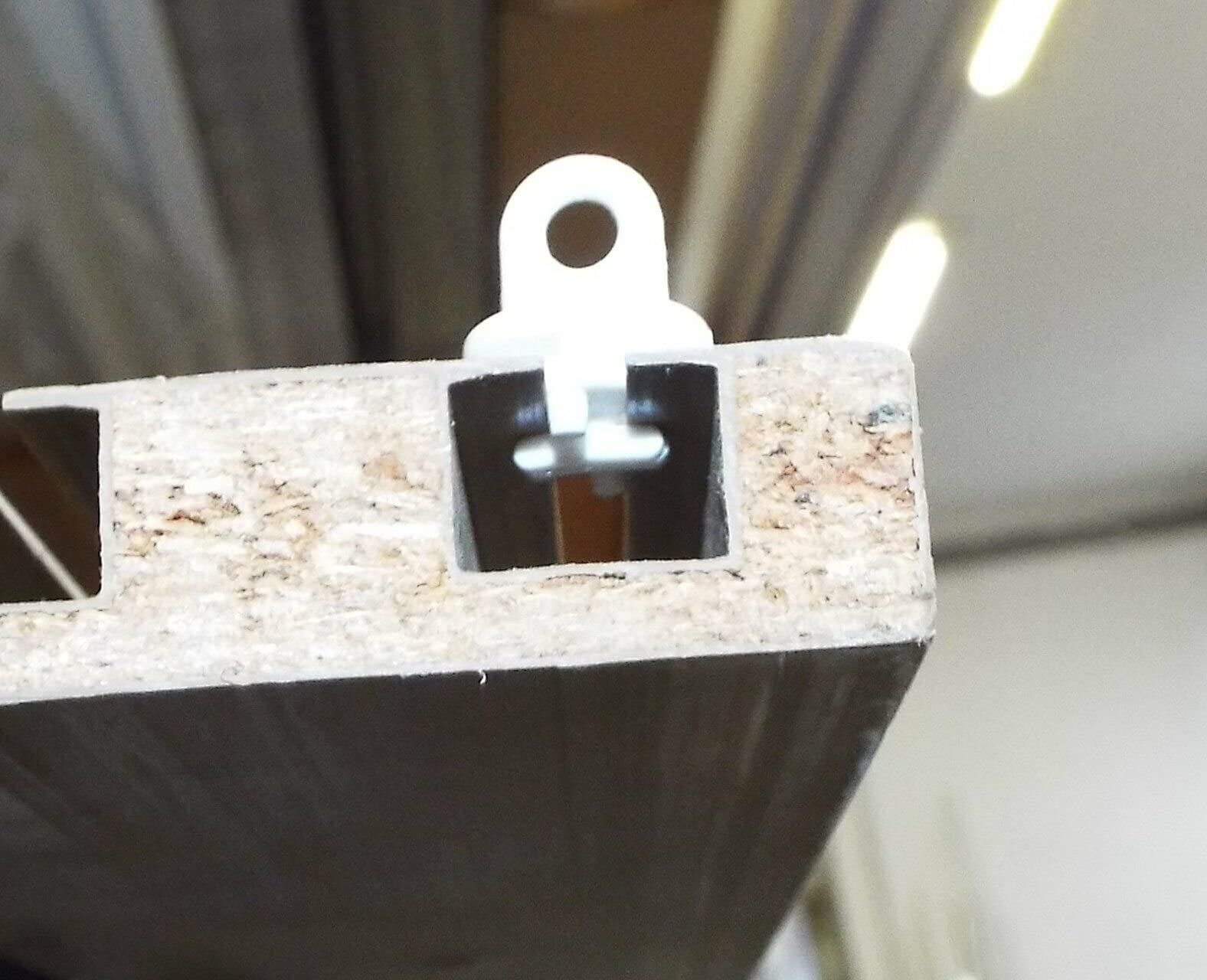 myraumdesign 10 Zwischenfeststeller Gardinenstopper Anschlagstopfen für Gardinenschiene aus Kunststoff oder Holz mit 4 mm Laufbreite