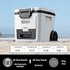 Ninja FrostVault Hard Cooler 28 l, birinci sınıf yalıtımlı soğutma kutusu, 6 güne kadar buz tutar, buzdolabı sıcaklığına sahip entegre kuru saklama çekmecesi, 48 kutu için uygundur, Cloud White