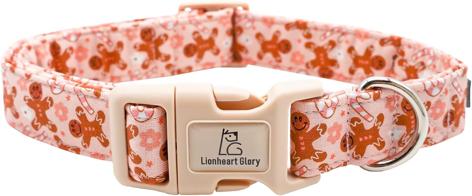 Lionheart glory Christmas Dog Collar Gingerbread Man