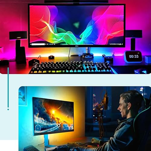Miniatura 2 de Retroiluminación LED para TV, tira de luces LED para TV, tira de luz inteligente, tira de luz de sincronización de monitor de computadora,