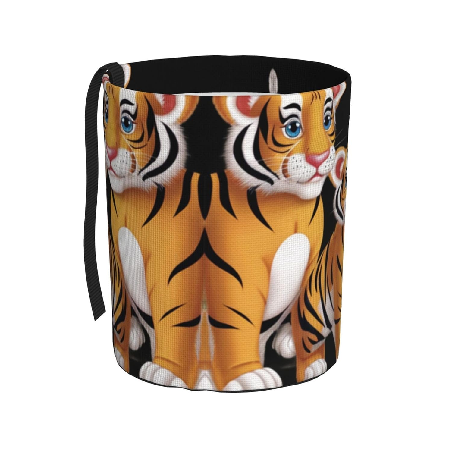 Cute Tiger Portable car Trash can, Practical car Storage Bucket, Practical, Convenient and Foldable, a Must-Have for Cars.