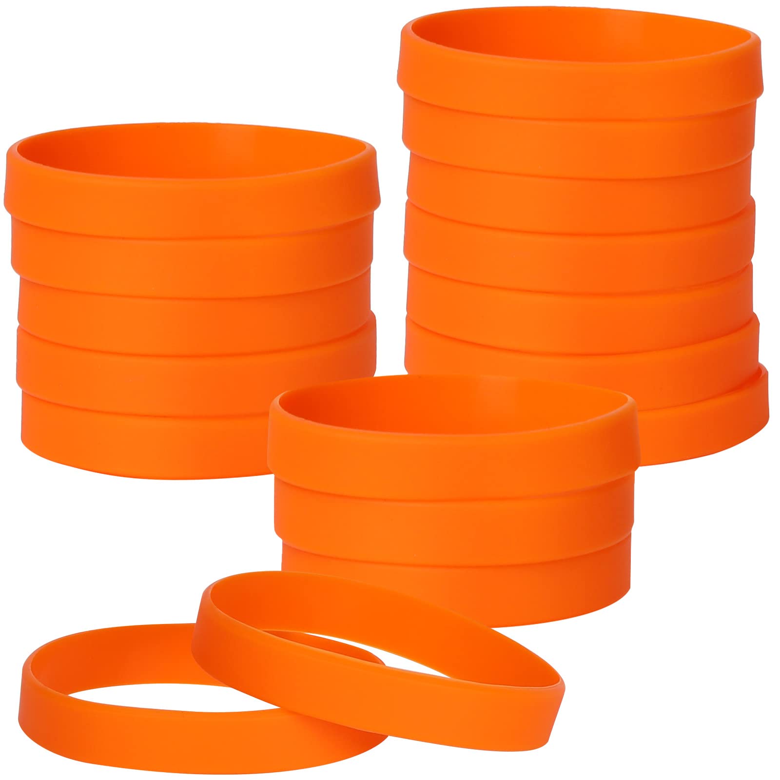 25PCS Silicone Bracelets Wristbands for kids,Blank Rubber Wristbands Elastic Universal Bracelets Rubber Wholesale Bracelet bands bulk