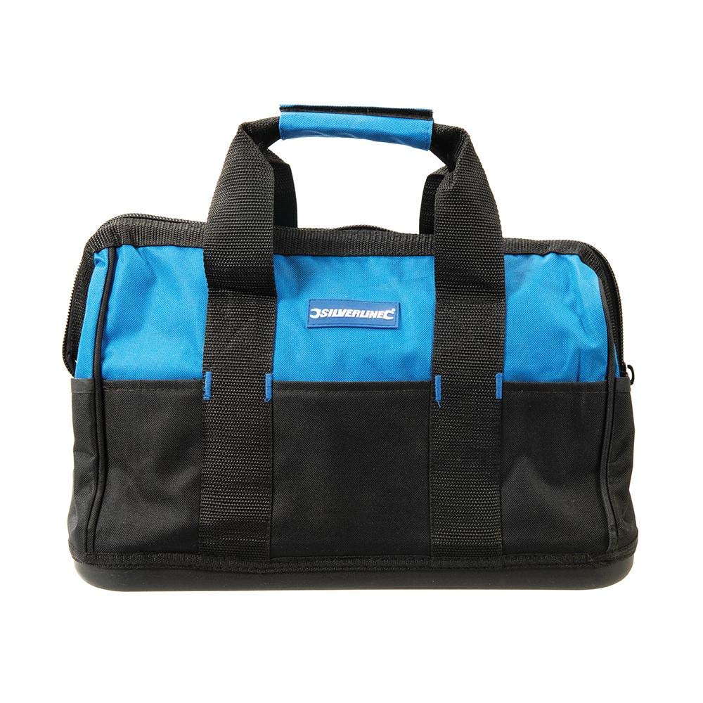 Silverline Tools 268974 - Bolsa portaherramientas ancha con fondo rígido (406 x 230 x 200 mm)