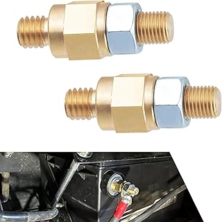 2PCS Side Post Battery Terminal, 3/8"-16 Battery Post Adapter, Automobile Charging Solid Battery Terminal Extender Long Stud, Universal Car Standard Thread Side Post Bolt