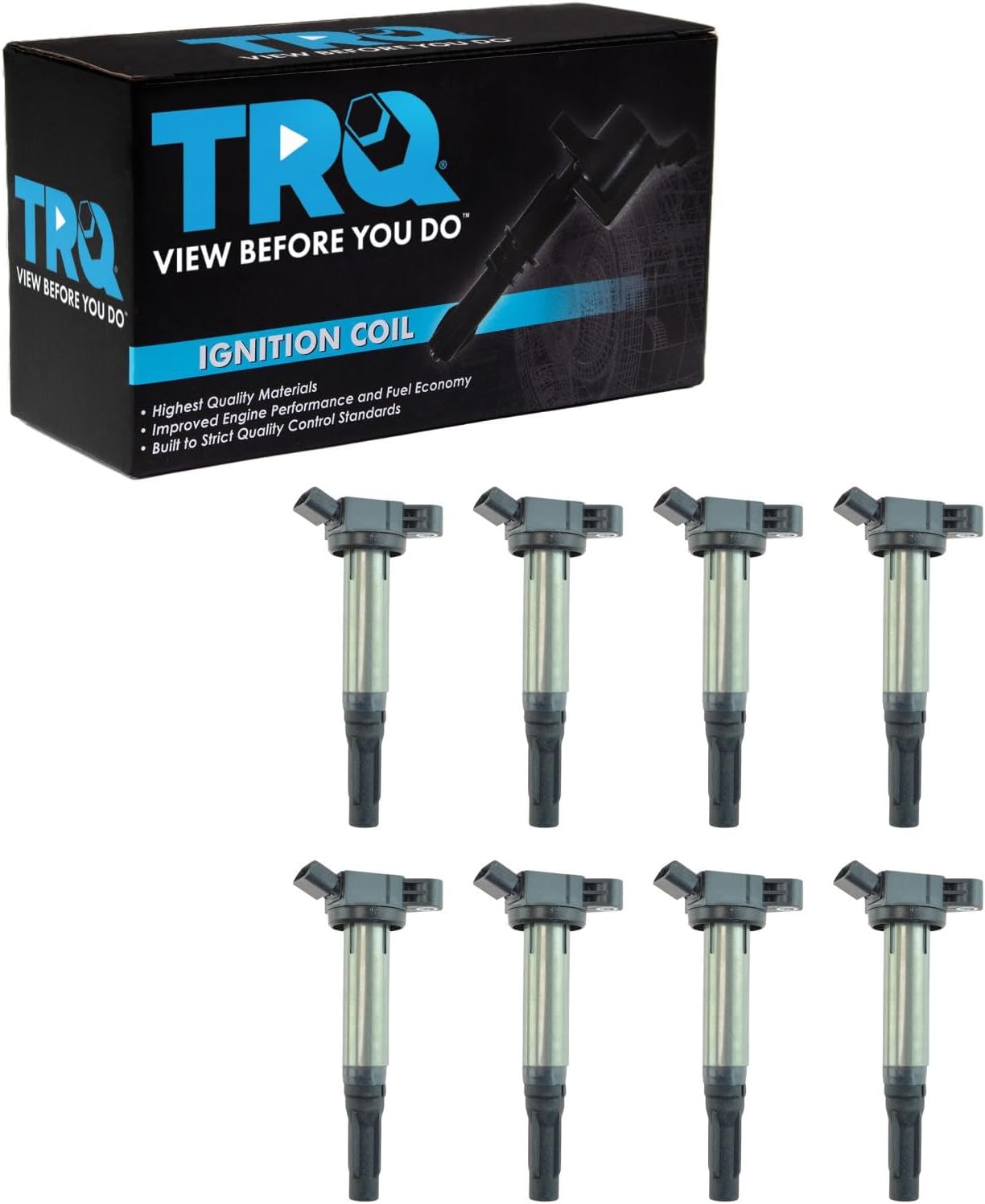 TRQ 8-Piece Ignition Coil Set (vehicle-specific fit)