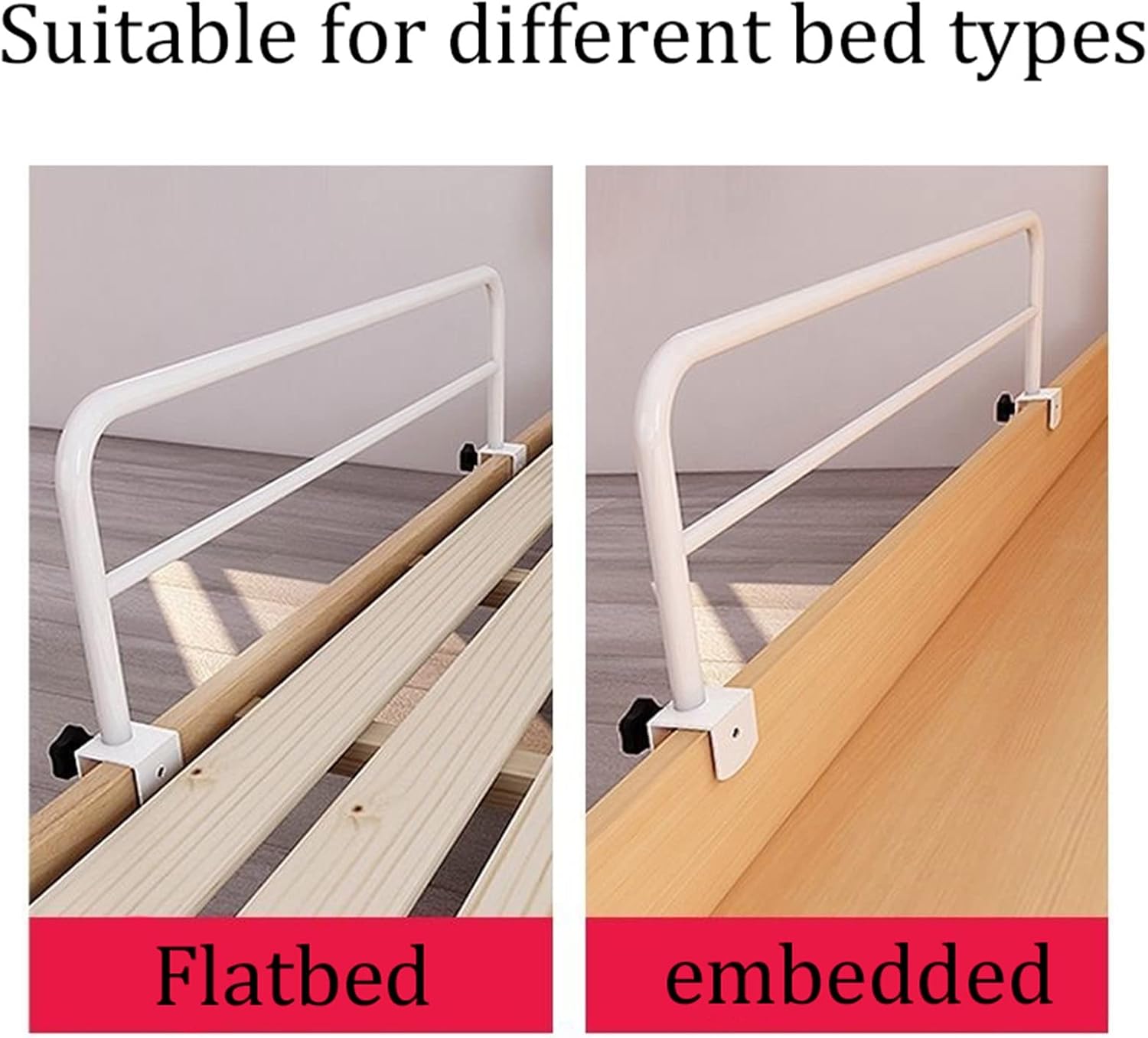 Medical Bed Rails for Elderly Adults Clip-on, Bedside Fall Safe Prevention Grab Bar, Stability Standing Bar Handle, Suitable for Pregnant Women, Disabled People (Size : 46 * 30cm), Onecolor